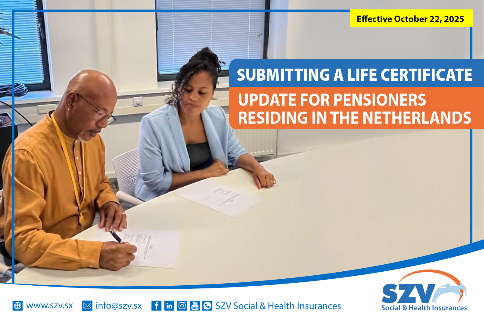 NO MORE LIFE CERTIFICATES NEEDED FOR SZV PENSIONERS IN THE NETHERLANDS 